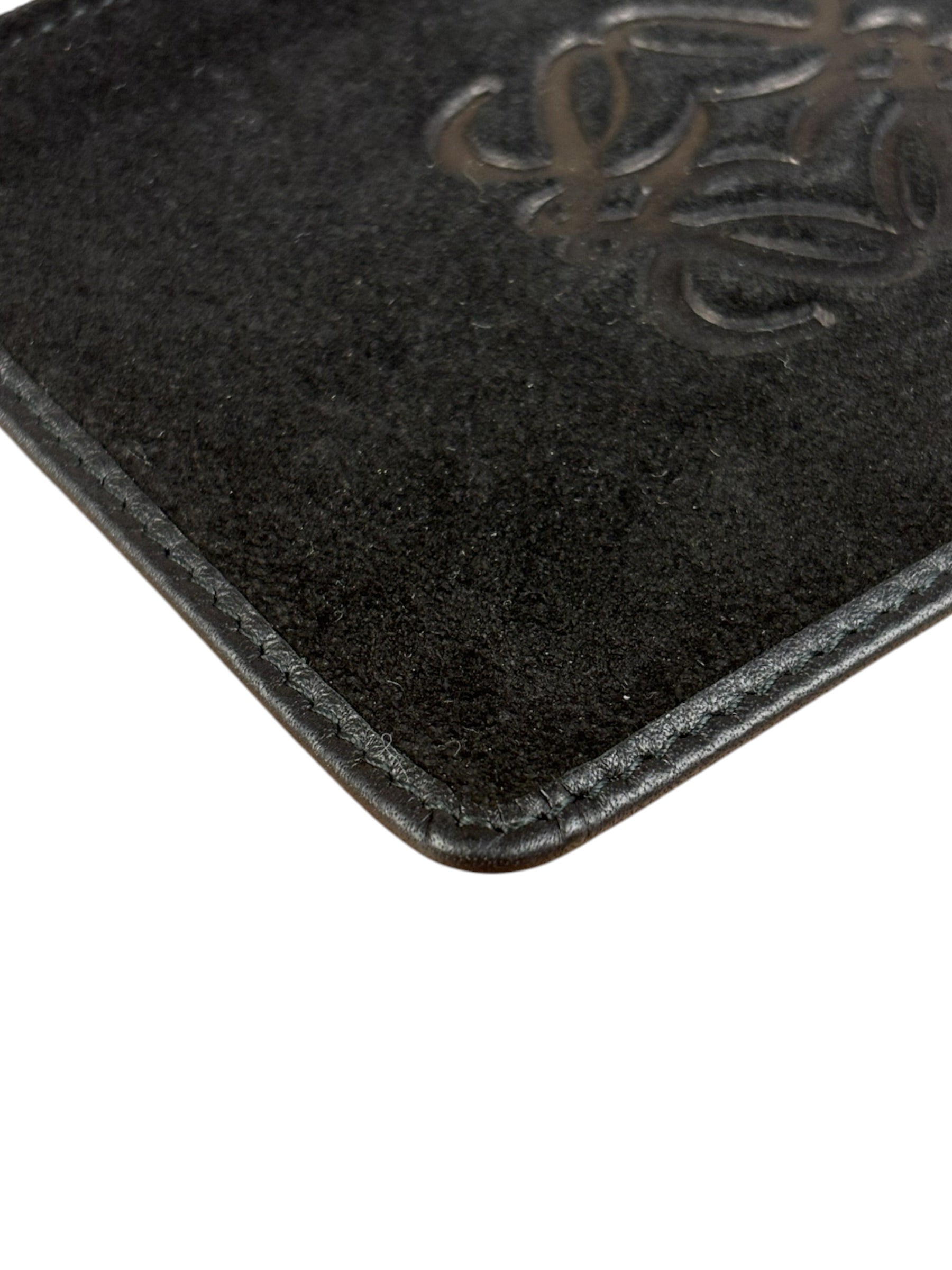 Loewe Black Anagram Suede Coin Cardholder/Pouch