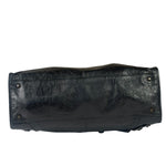 Balenciaga Black Lambskin Moto Work Two-Way Bag