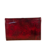 Cartier Red Patent Leather Must De Cartier Tri-Fold Wallet