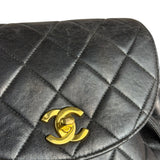 Chanel Black Quilted CC Duma Leather Backpack '97