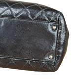 Chanel Black/Grey Textured Patent 2.55 Reissue Chain Tote