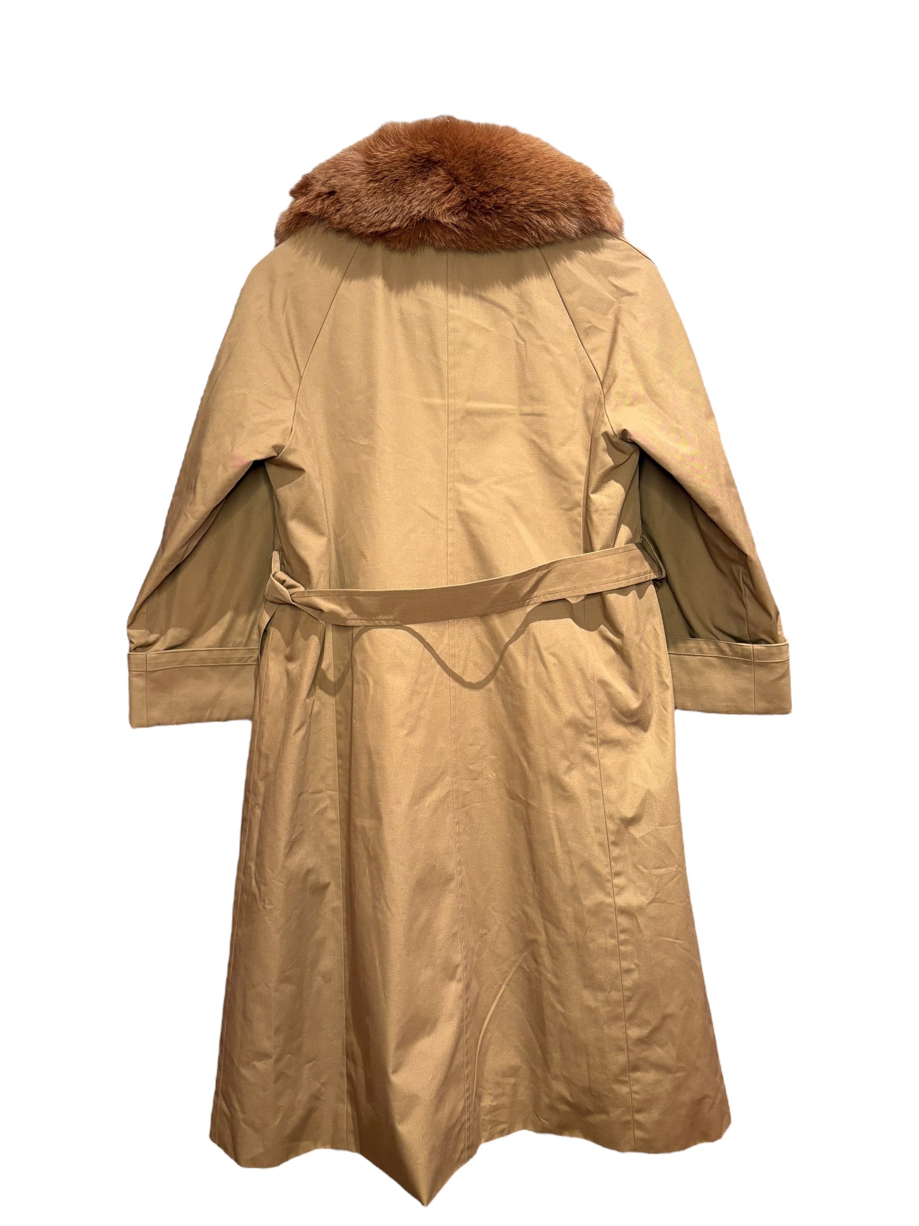 Vintage Fur Lined Trench Coat