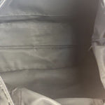 Prada Black Saffiano Leather Strap Tessuto Nylon Tote Bag