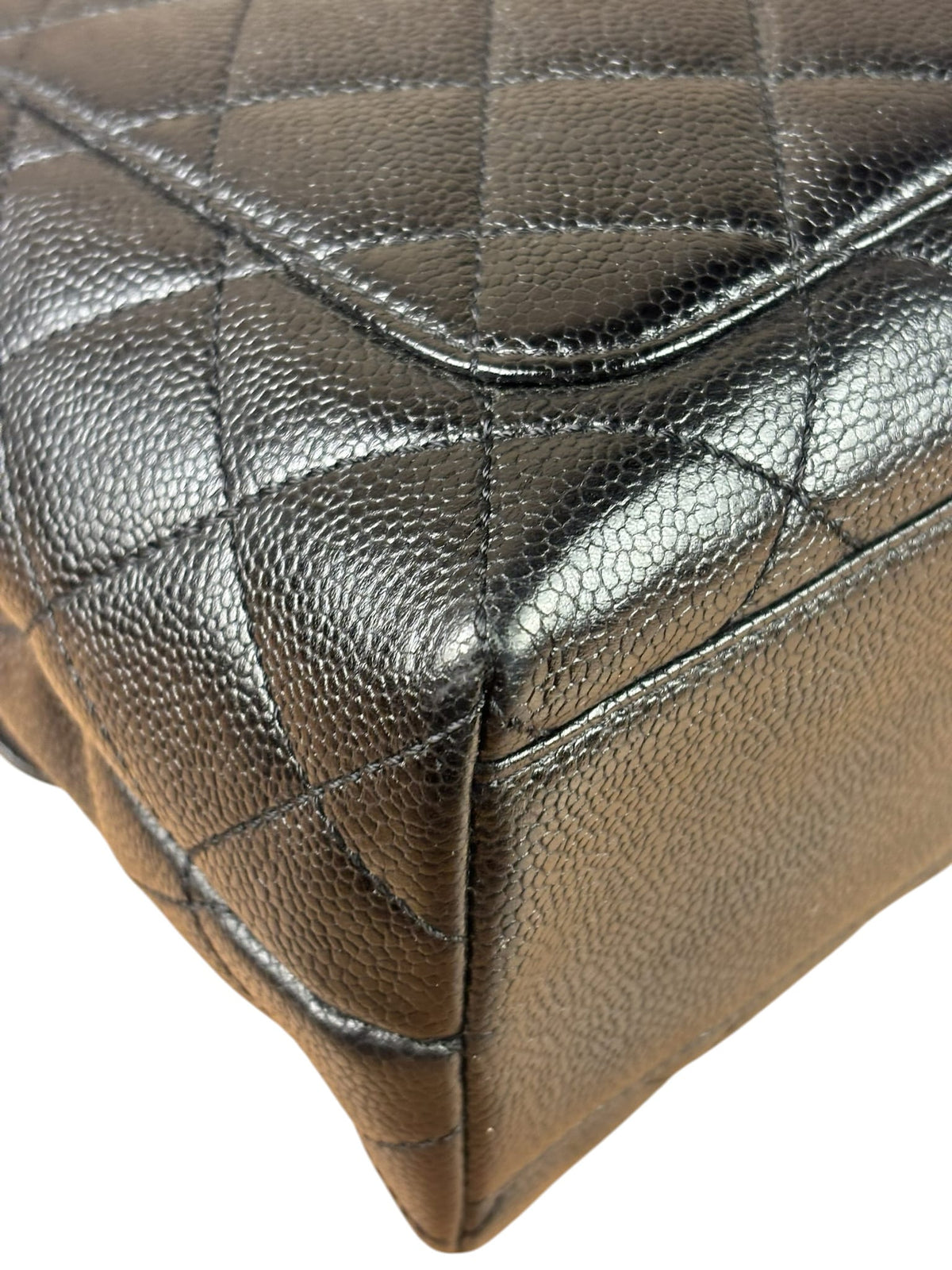 Chanel Black Caviar Quilted Medium Top Handle Bag 2000