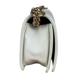 Chanel White Leather Cube Boy Bag 2014