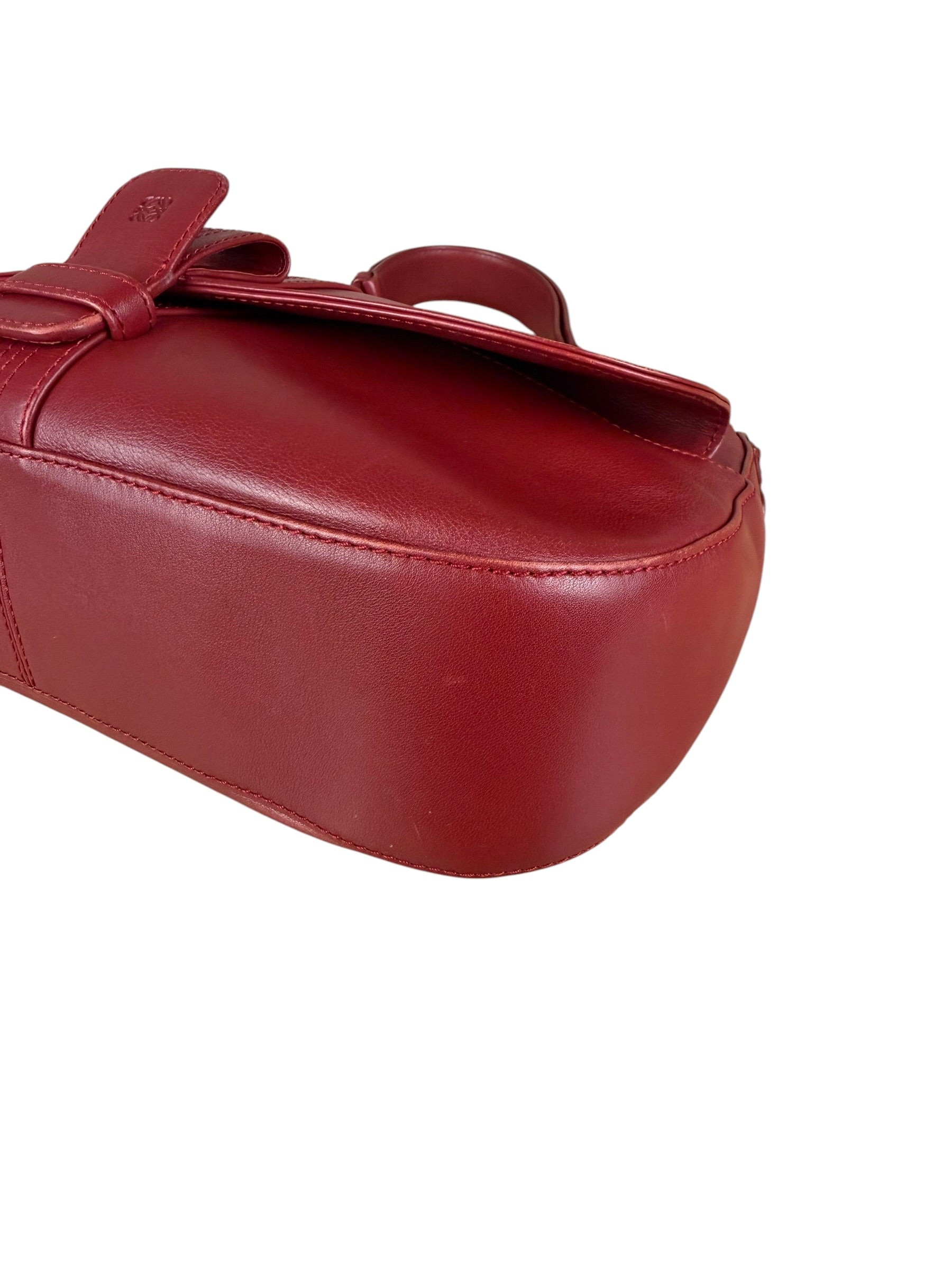 Loewe Vintage Red Leather Shoulder Bag