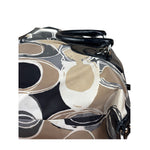 Coach Vintage Trim Leather Hand Drawn Scarf Print Satchel Two-Way Bag