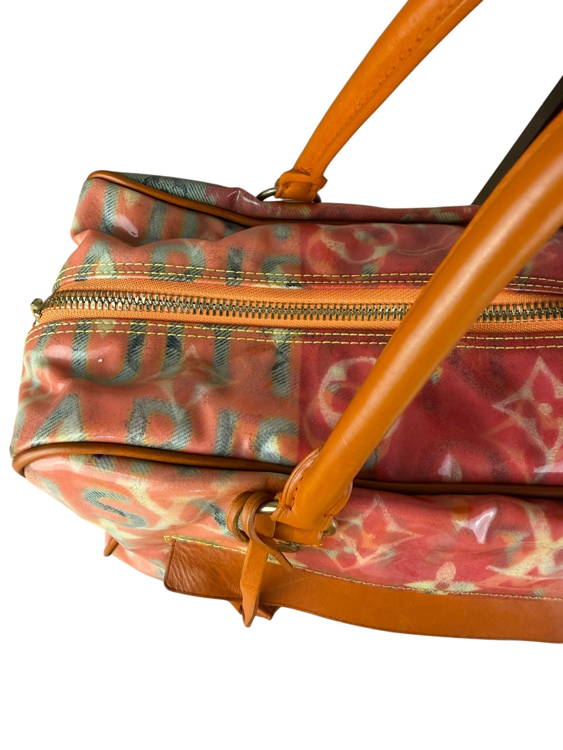Louis Vuitton Richard Prince Orange Vinyl Canvas Monogram Hand Bag PM