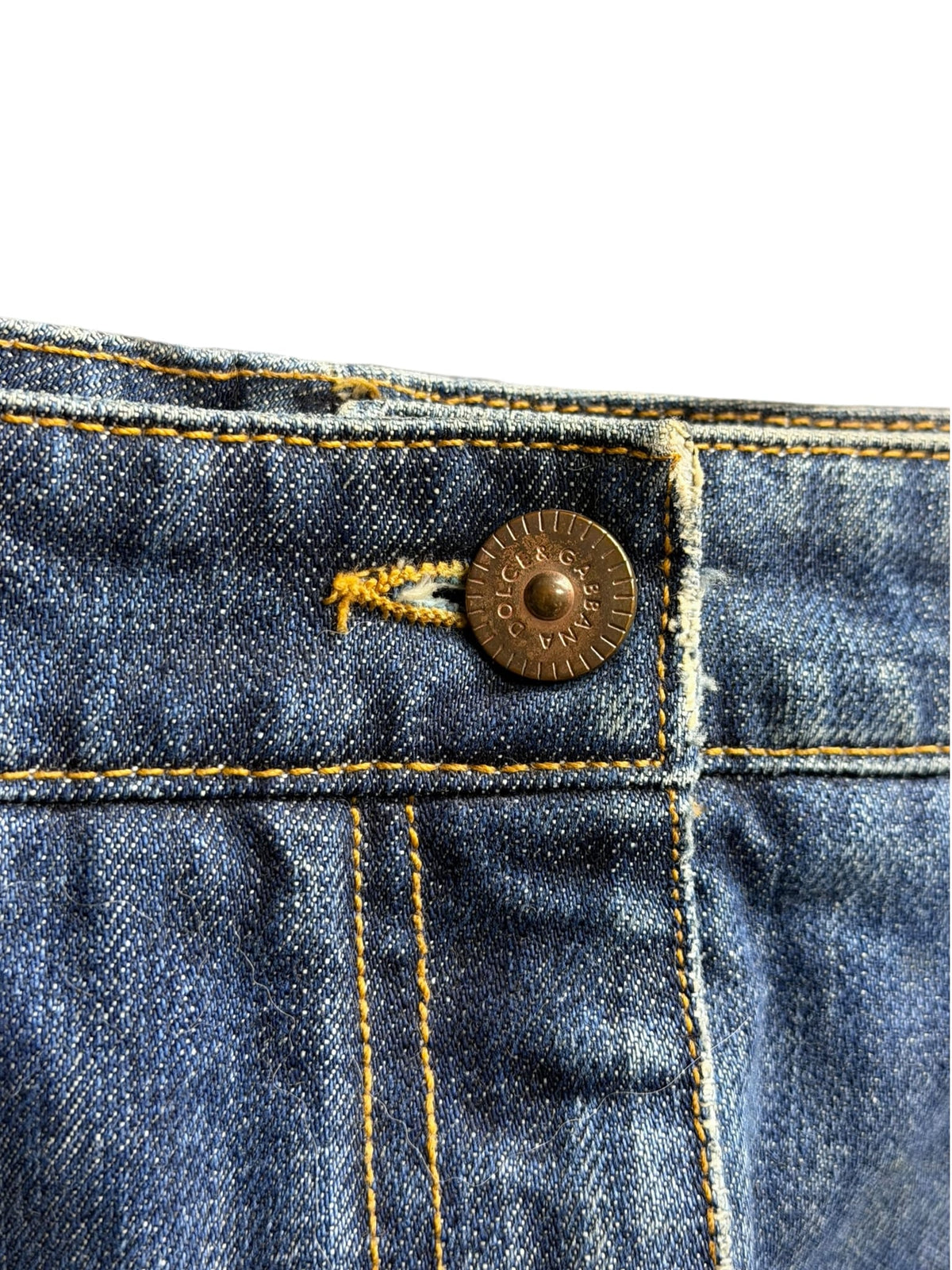 2003 Dolce & Gabbana Denim Italia Mini Skirt