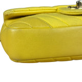 Chanel Yellow Chevron Flap Chain Shoulder Bag 2015