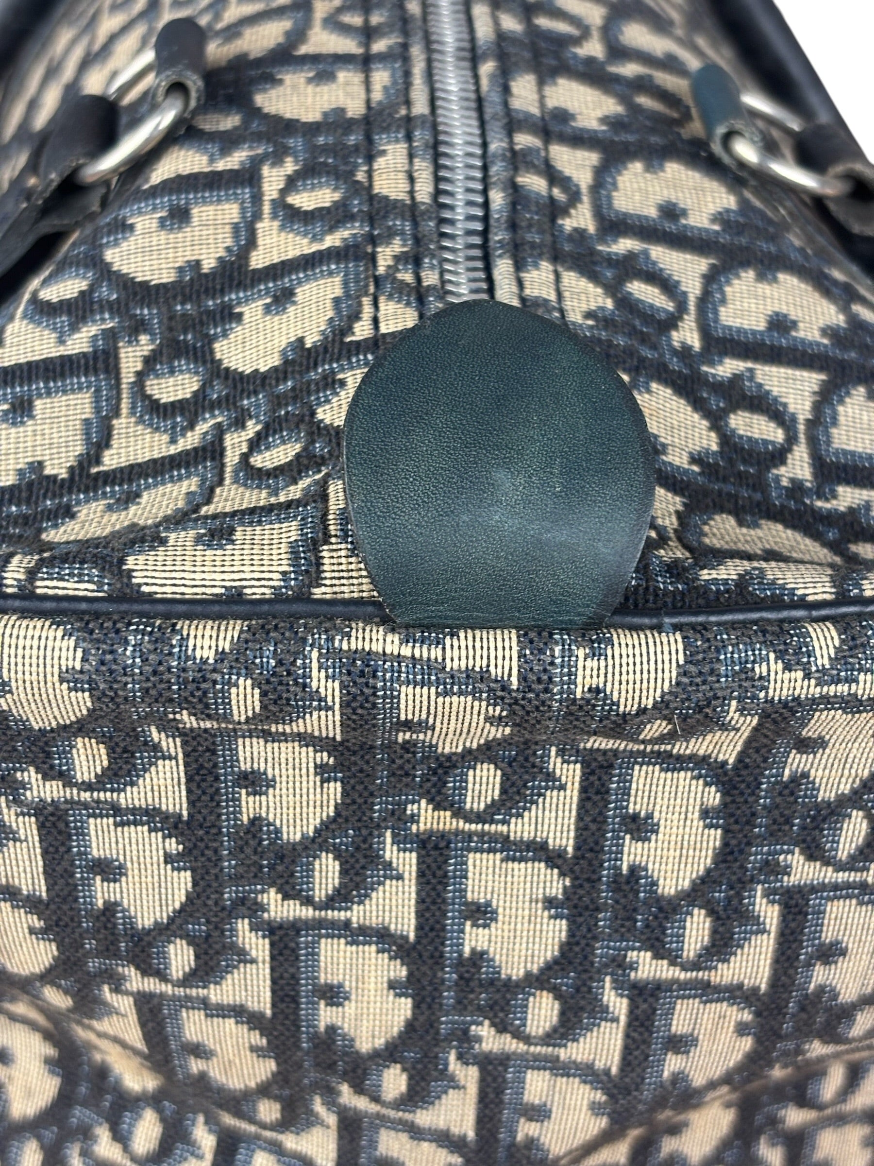 Christian Dior Vintage Navy Trotter Boston Bag