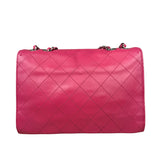 Chanel Pink Quilted Leather Accordion Flap Bag 2014