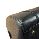 MCM Vintage Black Leather Boston Handbag