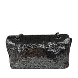 Chanel Silver Sequin East/West Flap Bag 2006
