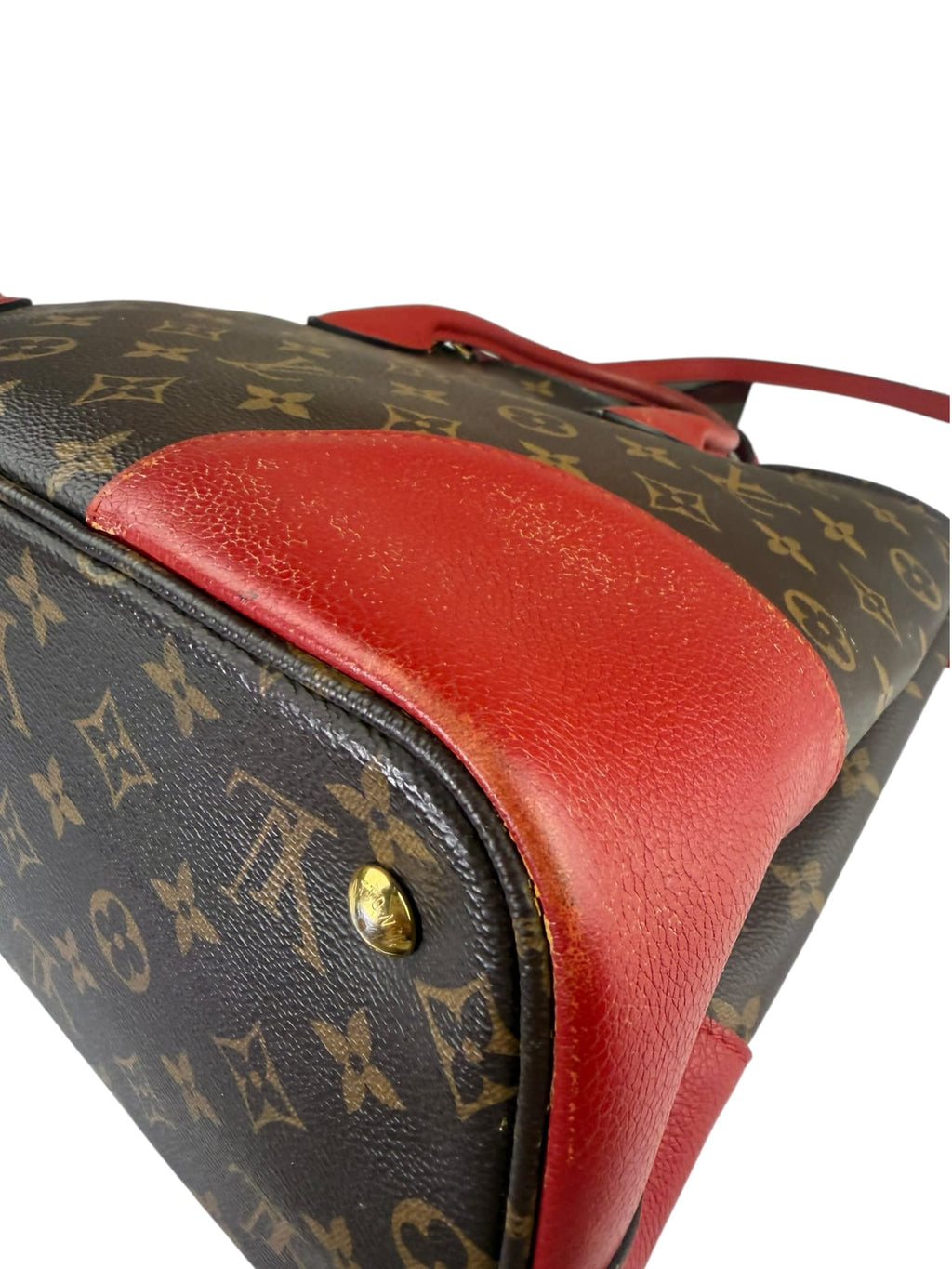 Louis Vuitton Brown/Cherry Red Monogram Flandrin Two-Way Bag