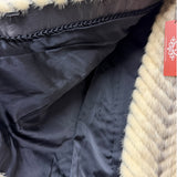 Furvan Vintage Black Intricately Trimmed Mink Fur Coat