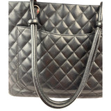 Chanel Black Quilted Calfskin Cambon Ligne Tote 2003