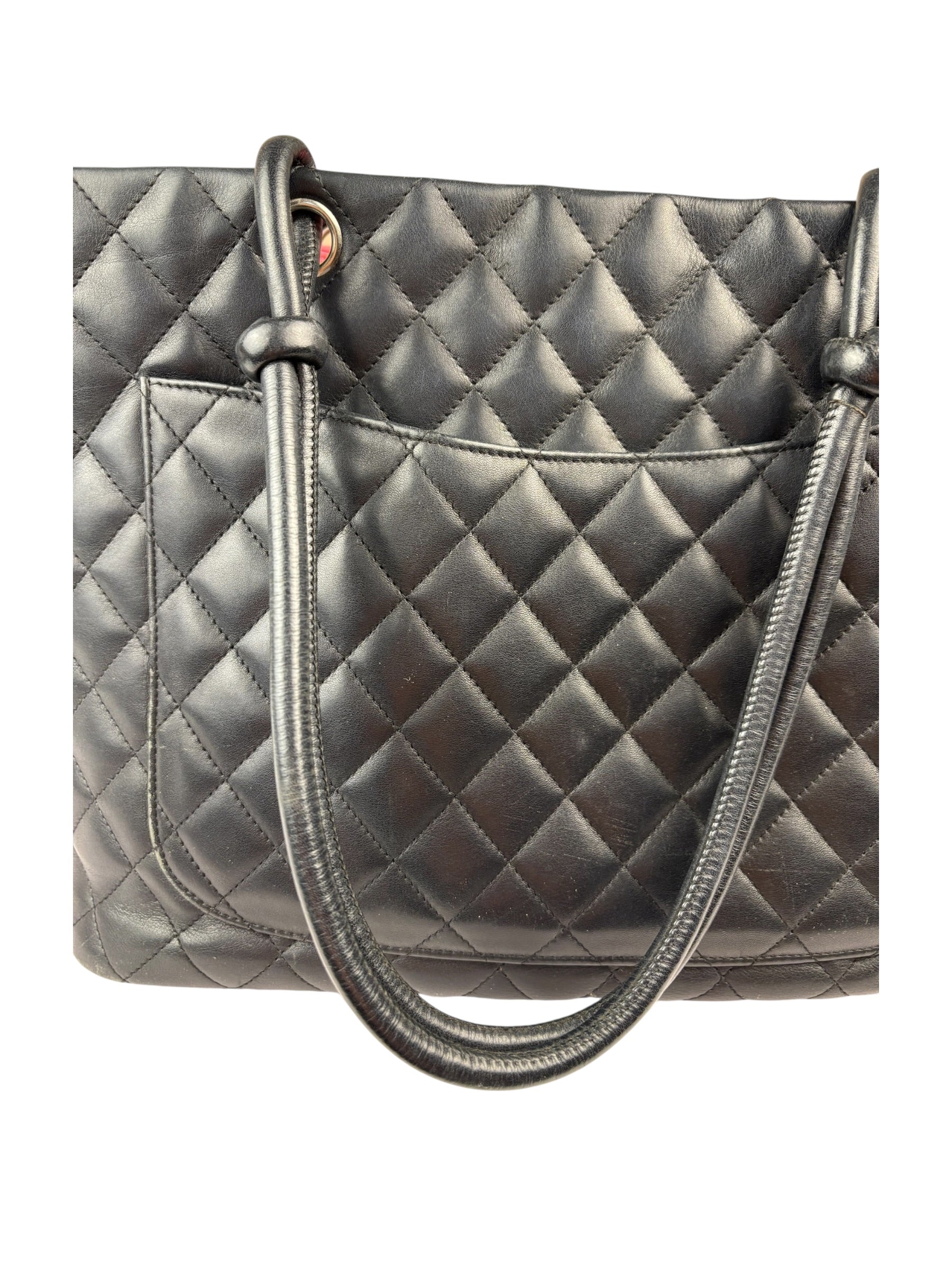 Chanel Black Quilted Calfskin Cambon Ligne Tote 2003