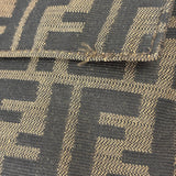 Fendi Brown Leather Trim Baguette