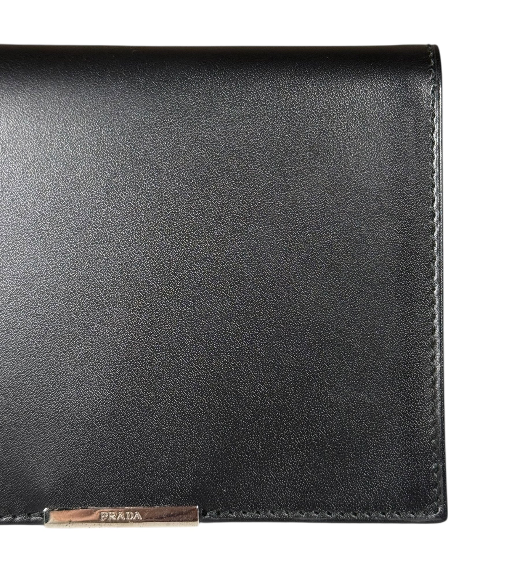 Prada Black Leather Bi-Fold Wallet