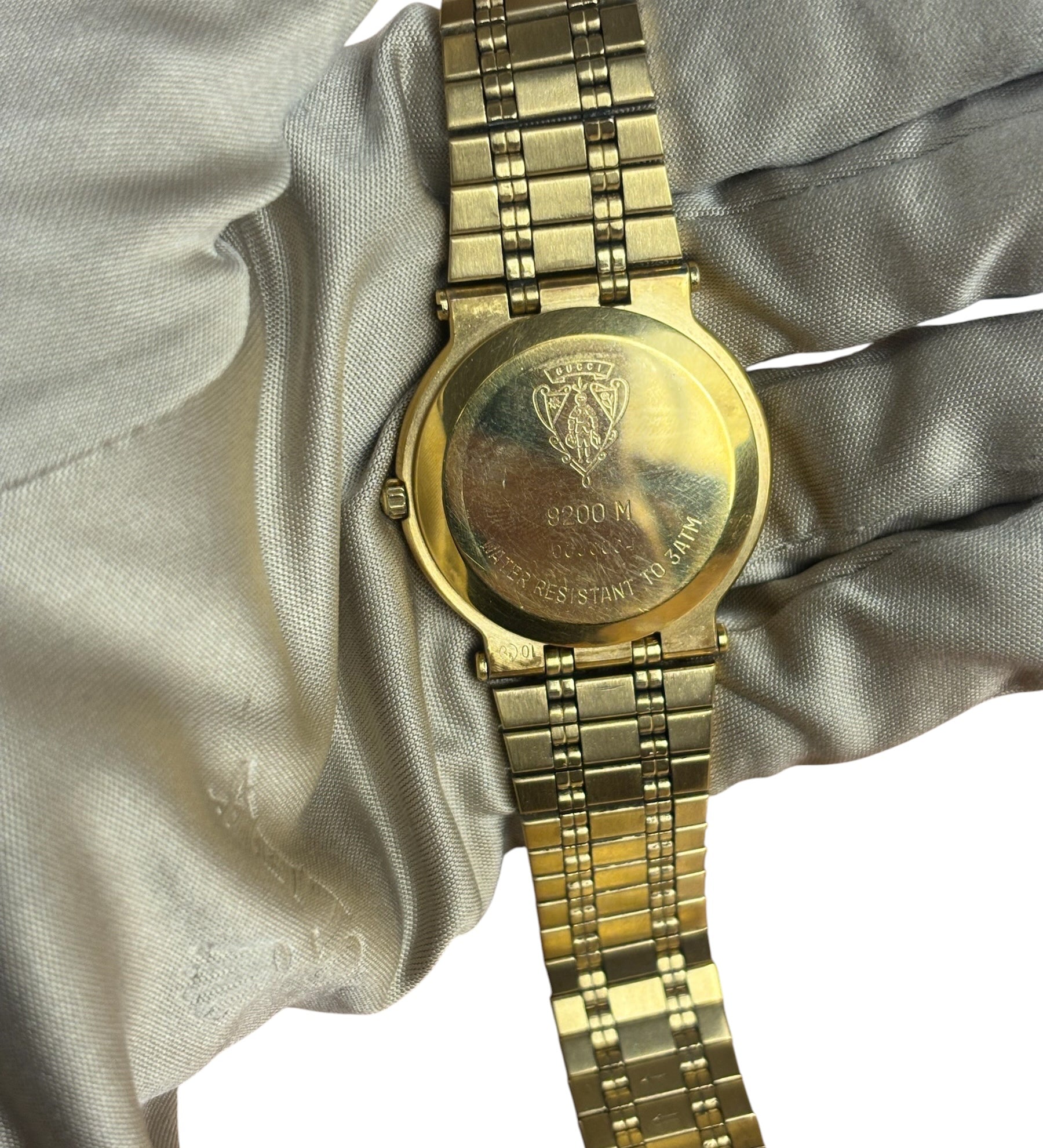 Gucci Vintage 9200L/M Gold Dial/Plated Bezel Watch