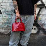 Louis Vuitton Red Monogram Vernis Alma bb