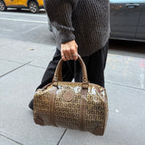 Fendi Vintage Zucchino PVC Boston Bag