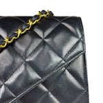 Chanel Black Quilted Leather Envelope Flap Bag Early 90's