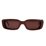 Gucci Maroon Rectangle Frame Sunglasses