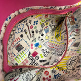 Fendi Pink Leather Logo Embossed Baguette