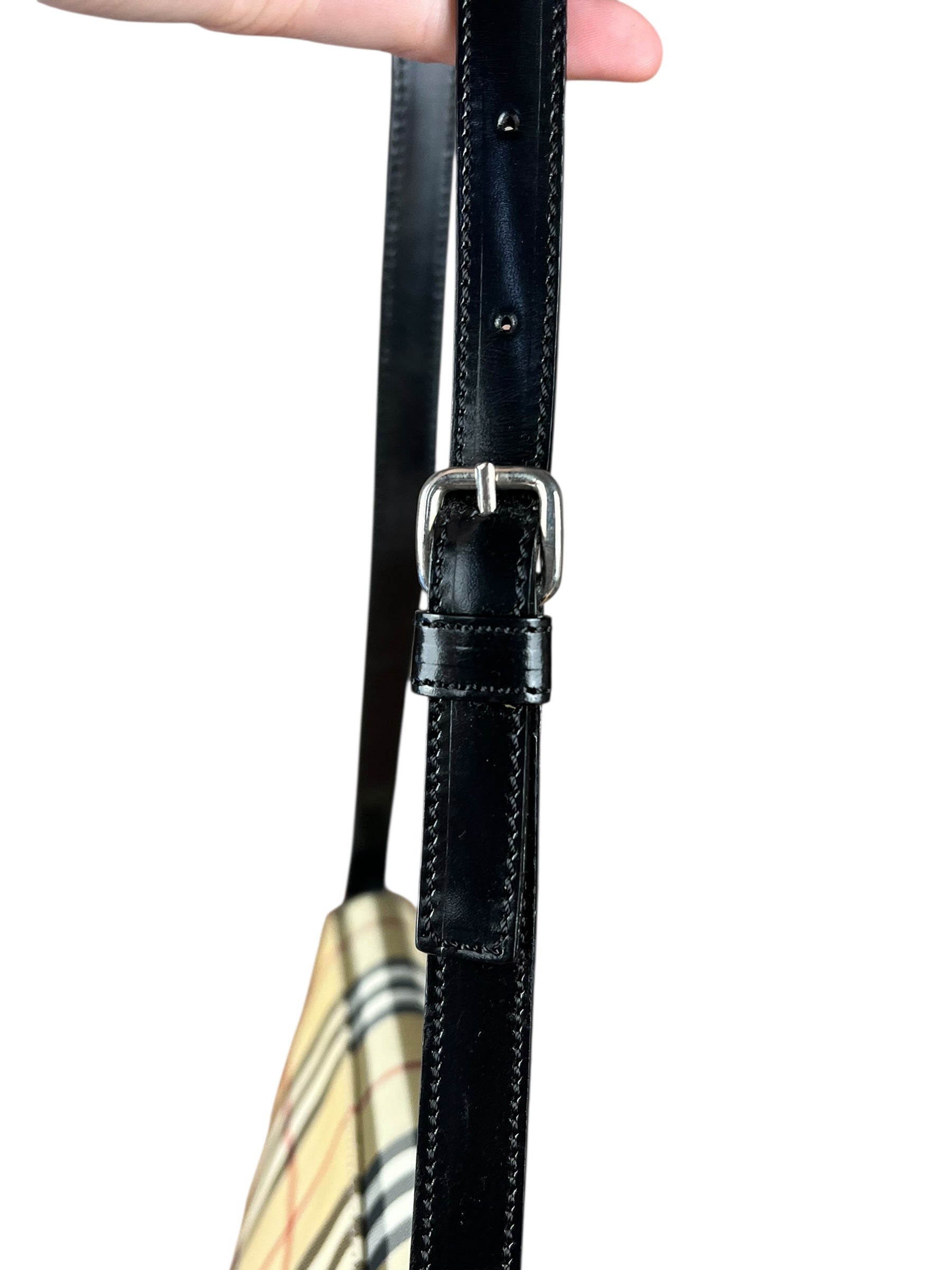 Burberrys Nova Check Flap Shoulder Bag