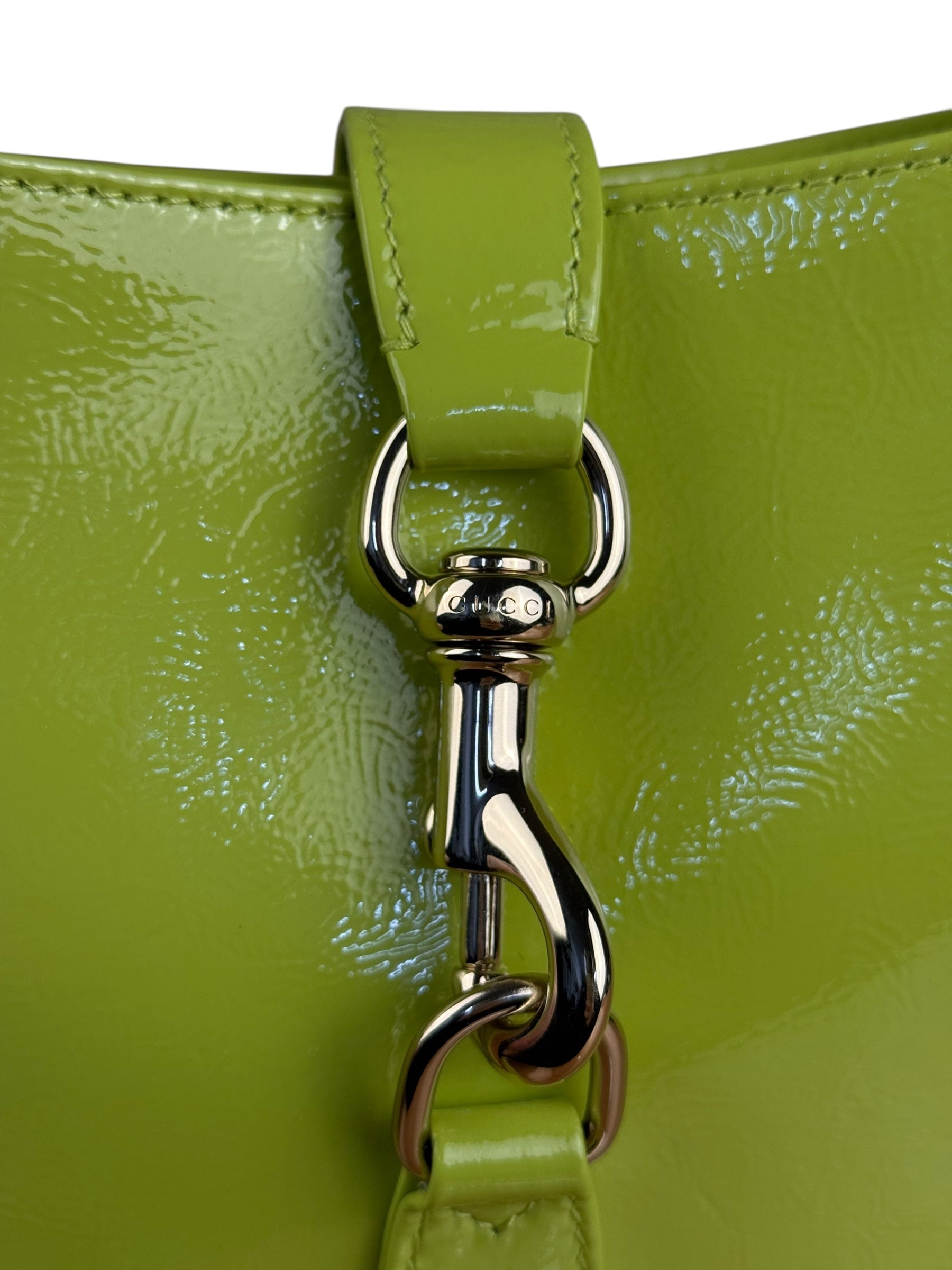 Gucci Jackie Green Medium Leather Shoulder Bag