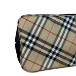 Burberry Nylon Check-Trimmed Shoulder Bag