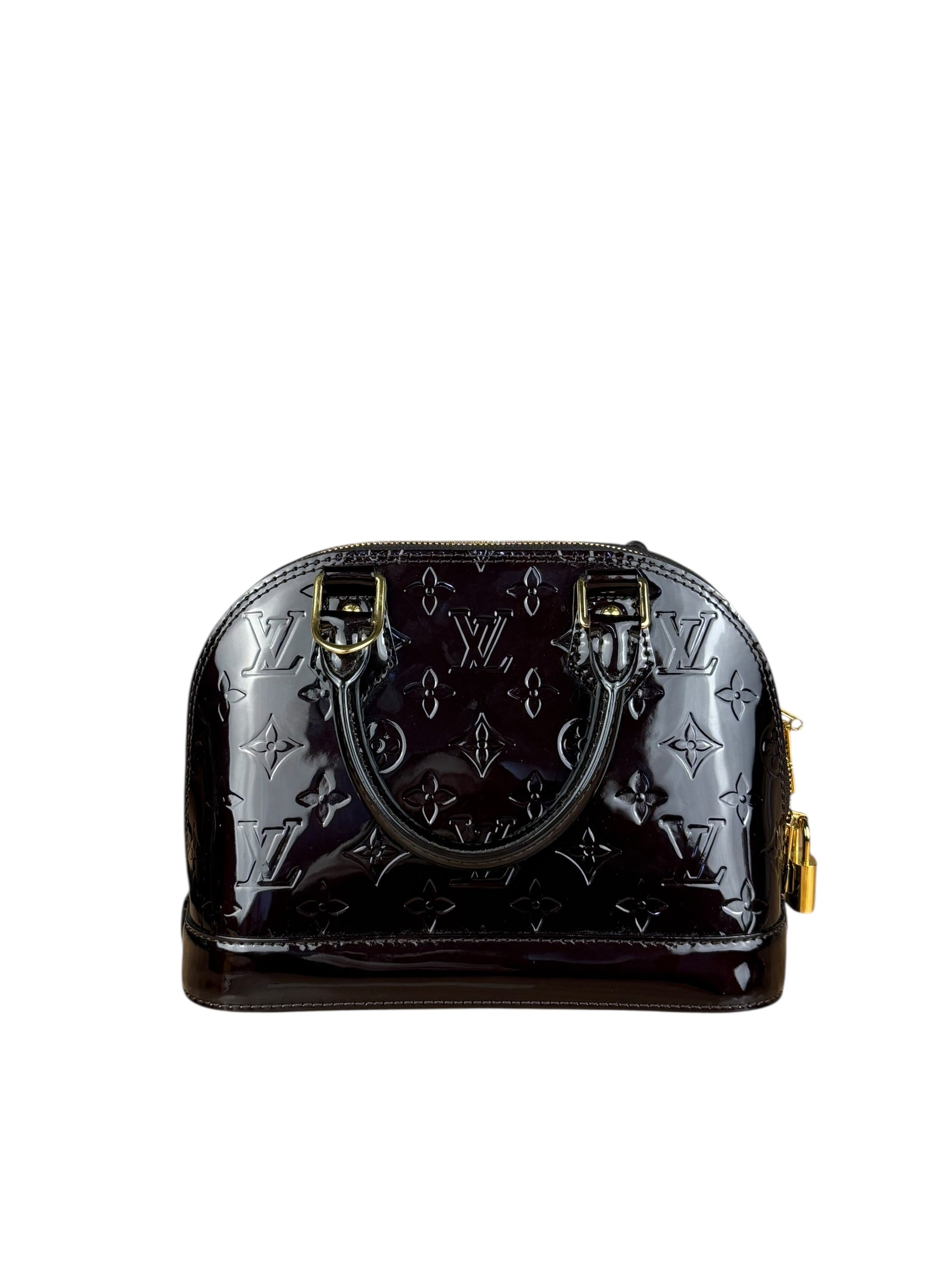 Louis Vuitton Monogram Vernis Alma BB Amarante 2Way Bag