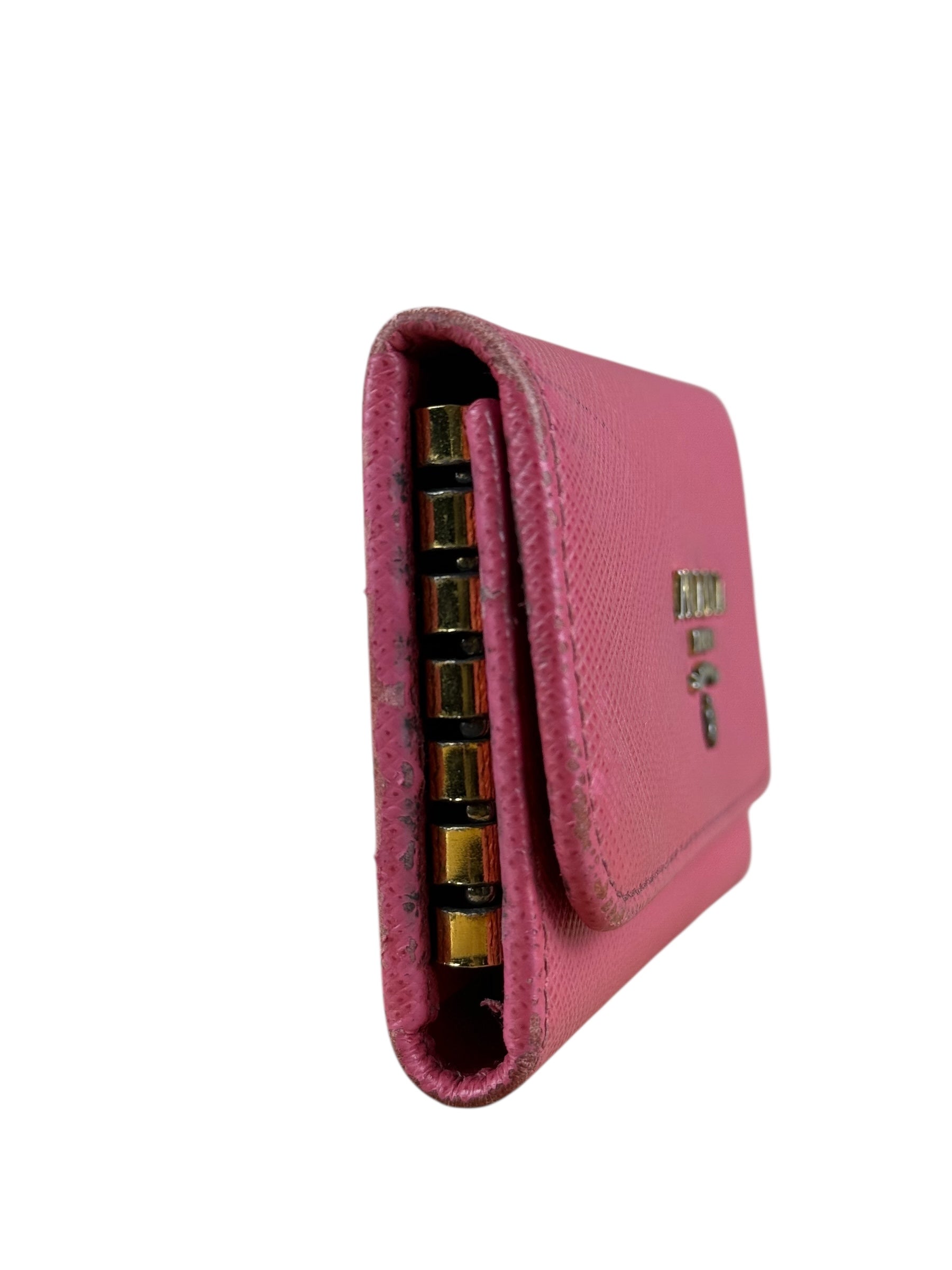 Prada Vintage Pink Compact Key Holder