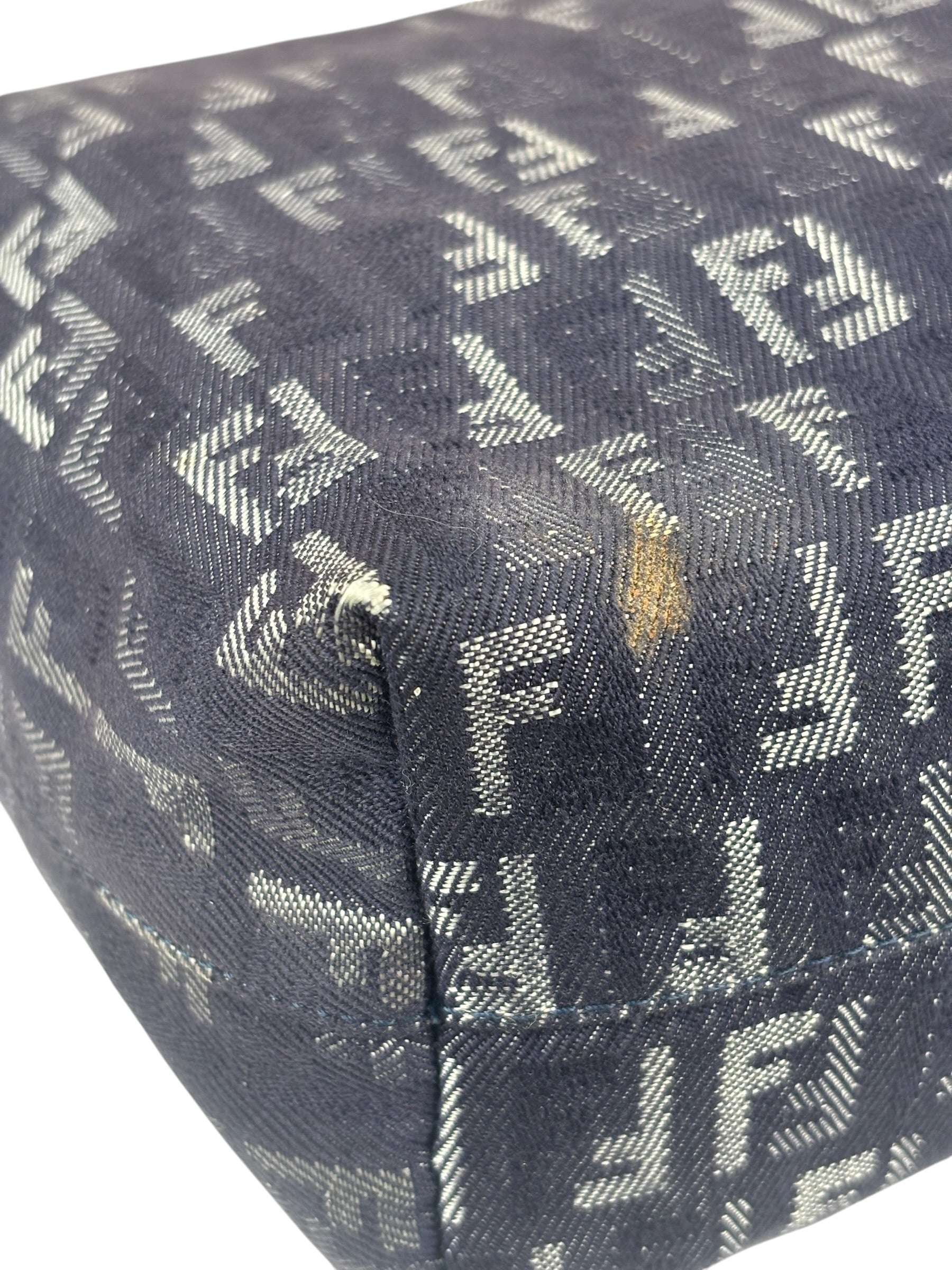 Fendi Purple Denim Roll Zucchino Tote