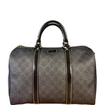 Gucci GG Supreme Coated Boston Bag Dark Brown