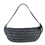Fendi FF Black Canvas Boat Pochette