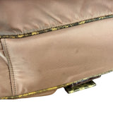 Prada Soft Dusty Rose Tessuto Nylon Snakeskin Trim Multi-Pocket Shoulder Bag