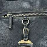 Prada Vintage Black Pebbled Leather Hobo Bag