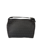 Fendi Vintage Black Zucchino Mini Oyster Pochette