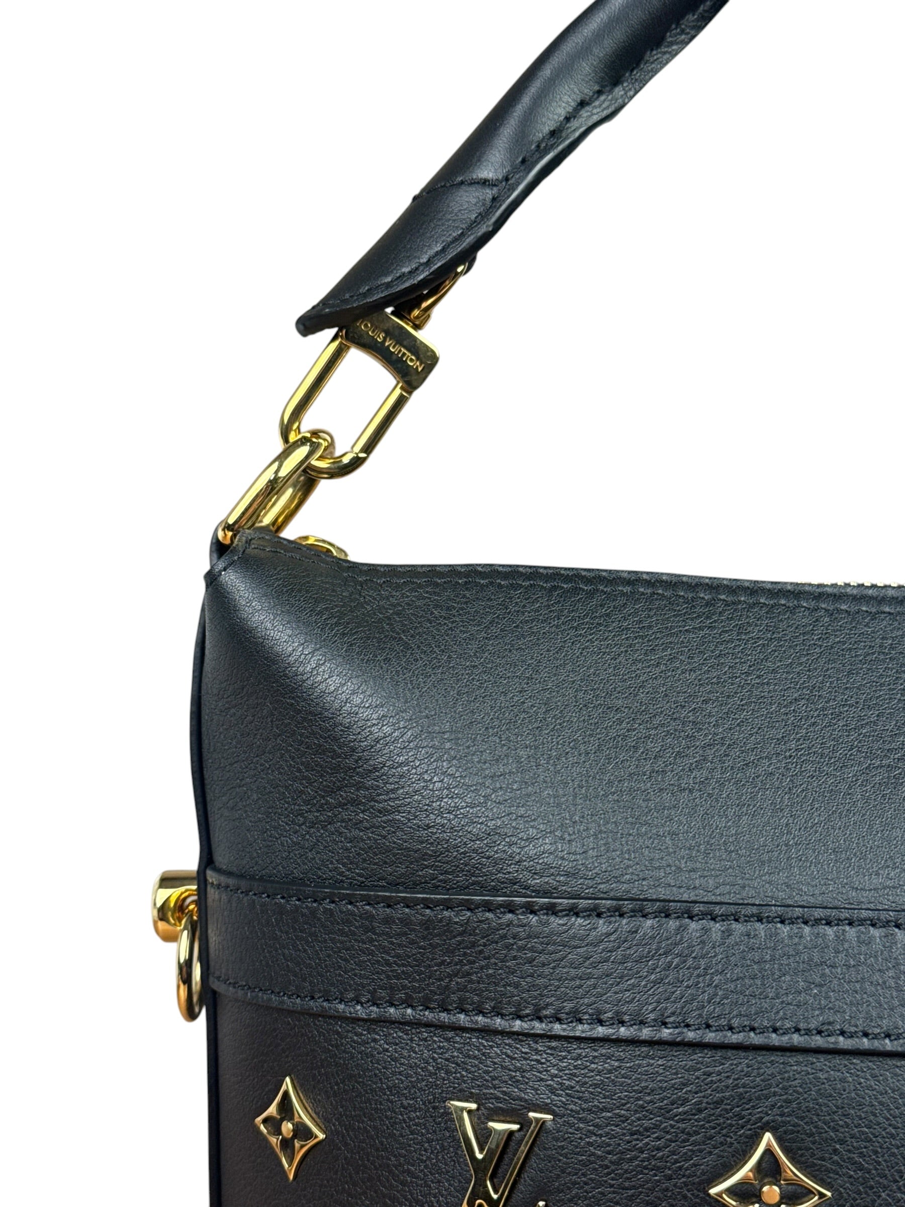 Louis Vuitton Black Leather Cruiser Handbag