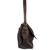 Prada Vintage Brown Leather Cervo Antik Messenger Bag