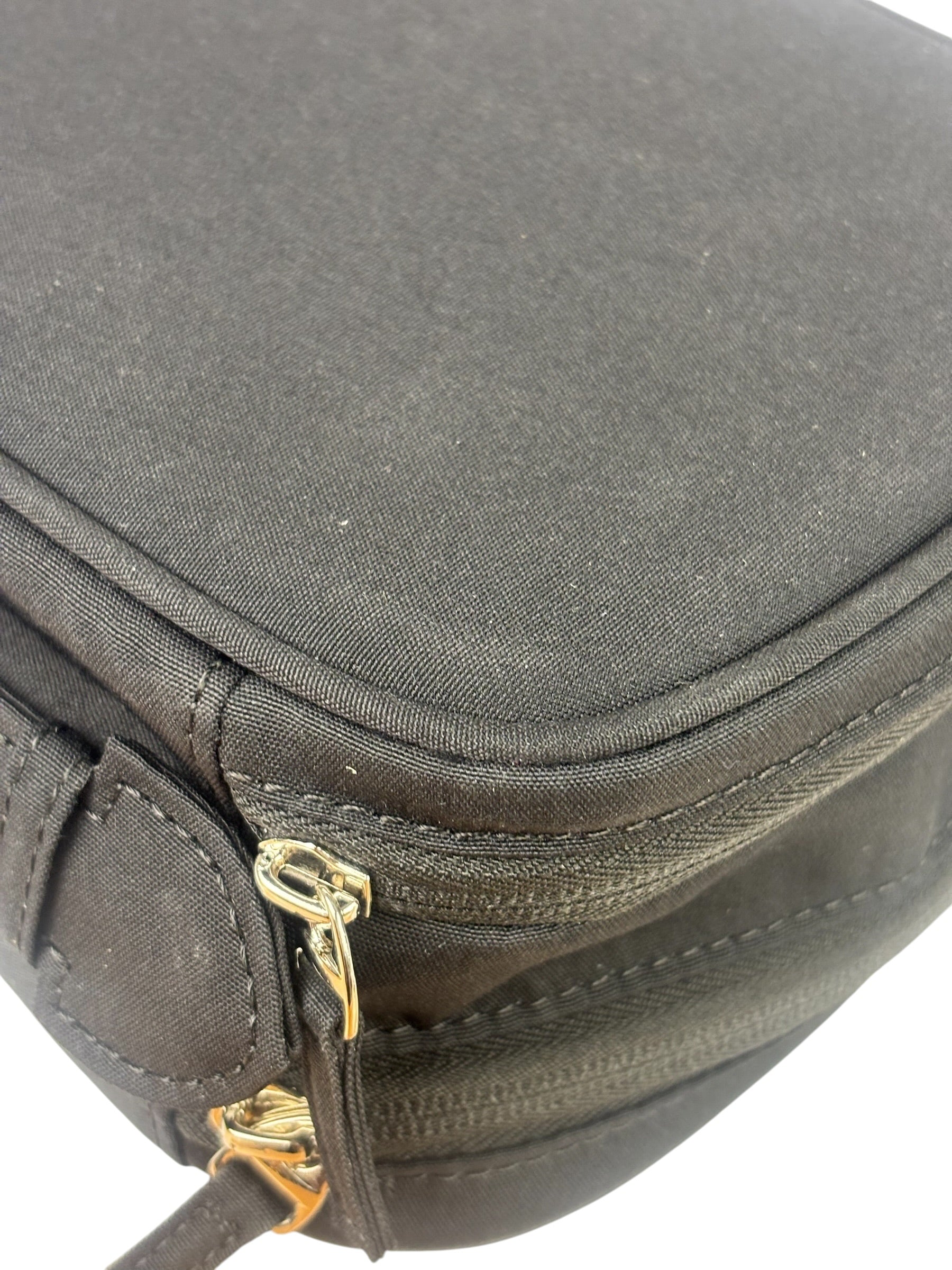 Prada Beauty Black Canvas Travel Cosmetic Pouch