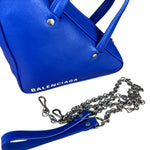 Balenciaga Royal Blue Leather Triangle 2Way Bag