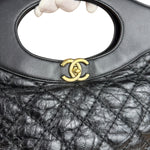 Chanel 31 Black Leather Quilted Shopping Clutch Shoulder Bag 2018