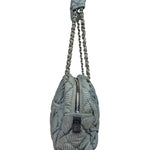 Chanel Grey/Black Quilted Nylon Bubble Shoulder Bag 2009