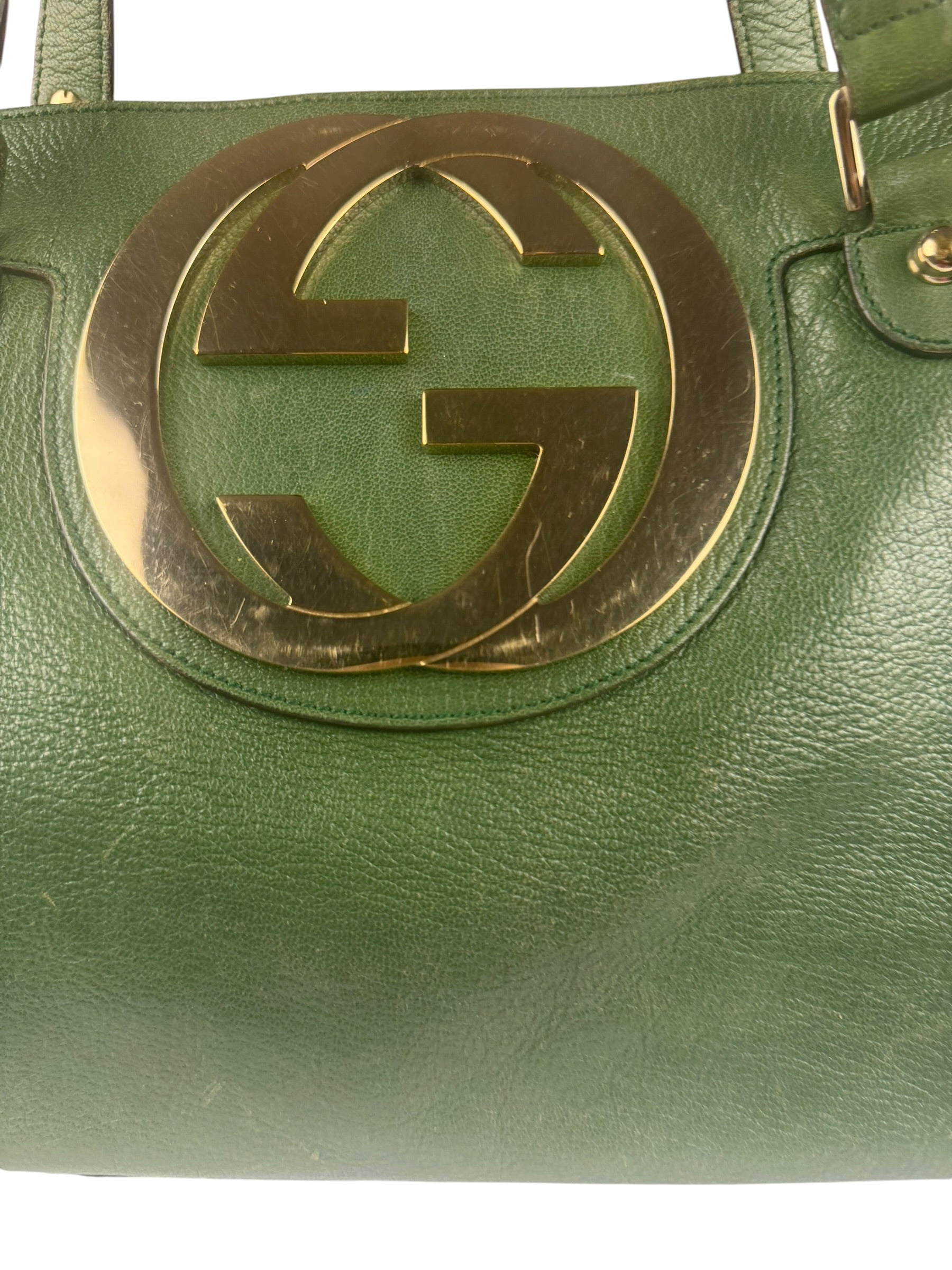 Gucci Green Leather Blondie Shoulder Bag