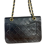 Chanel CC Vintage Black Quilted Chain Flap Bag