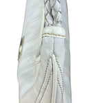 Celine Vintage White Leather Stitch Hobo Shoulder Bag